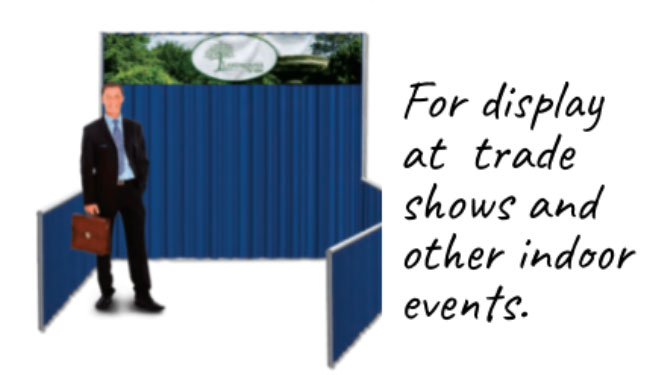 for display at trade shows and other indoor events