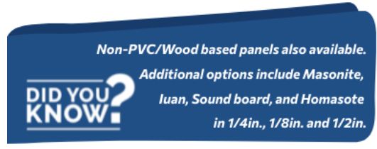 Did you know non PVC panels?